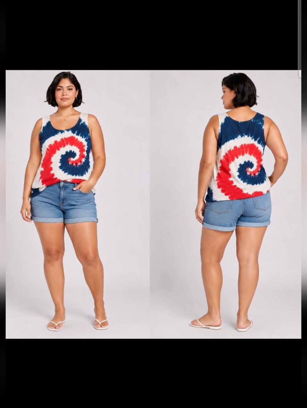 OFFER$6.  100% Cotton Tie Dye Top Pit 25 To 26 L= 33